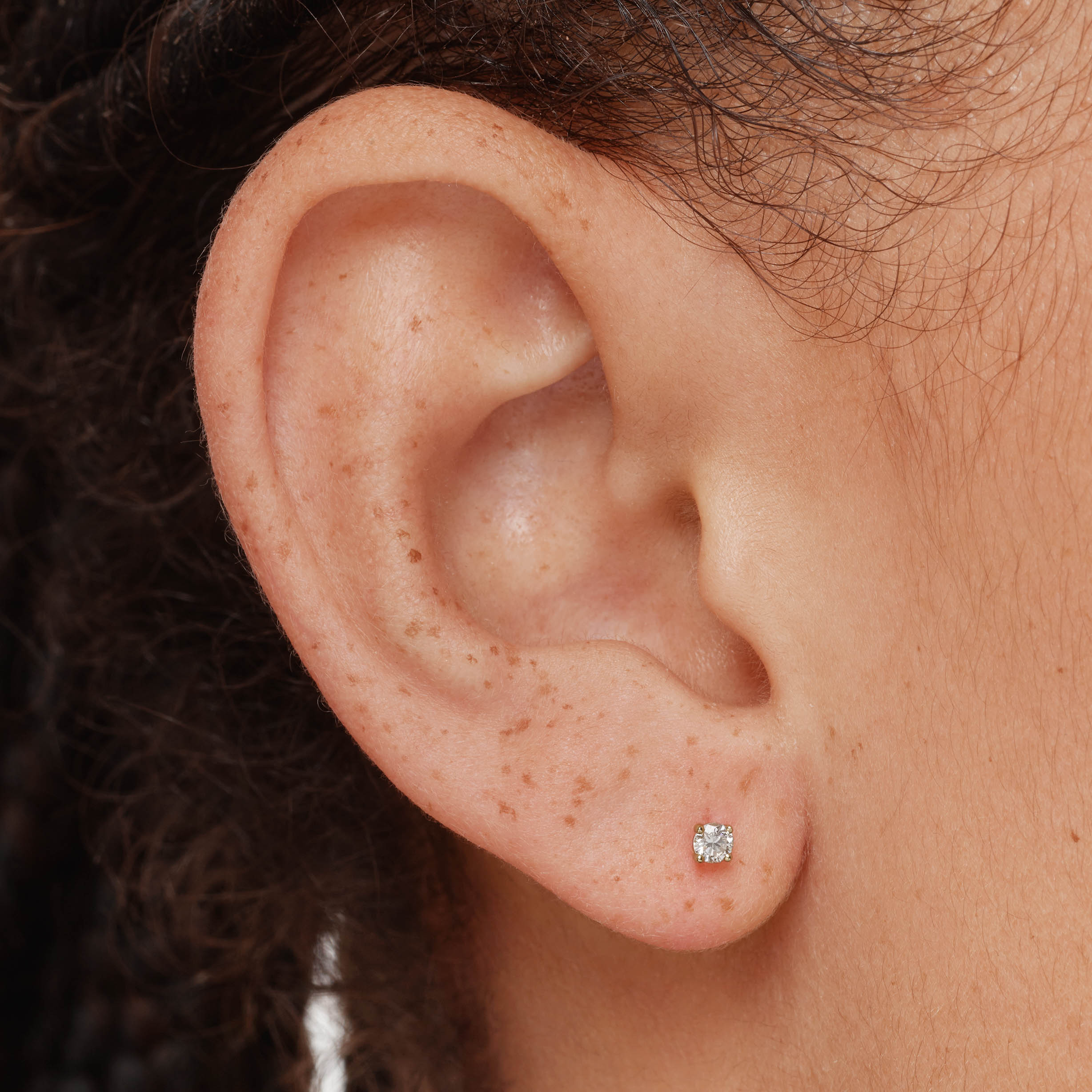 0.15ct Lab Grown Diamond Round Stud Earrings in 10k Gold - Perfect for Everyday Wear, Gift Giving & Special Occasions