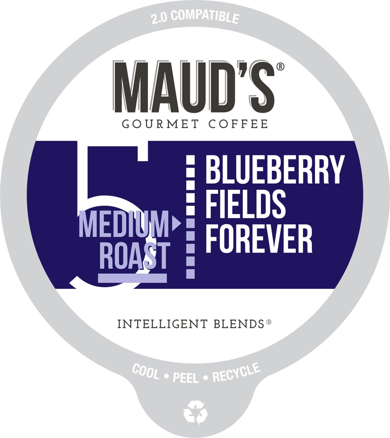 Premium Maud's Blueberry Flavored Coffee Pods - 100% Arabica, K-Cup Compatible - Perfect for Breakfast, Office & Relaxing Moments