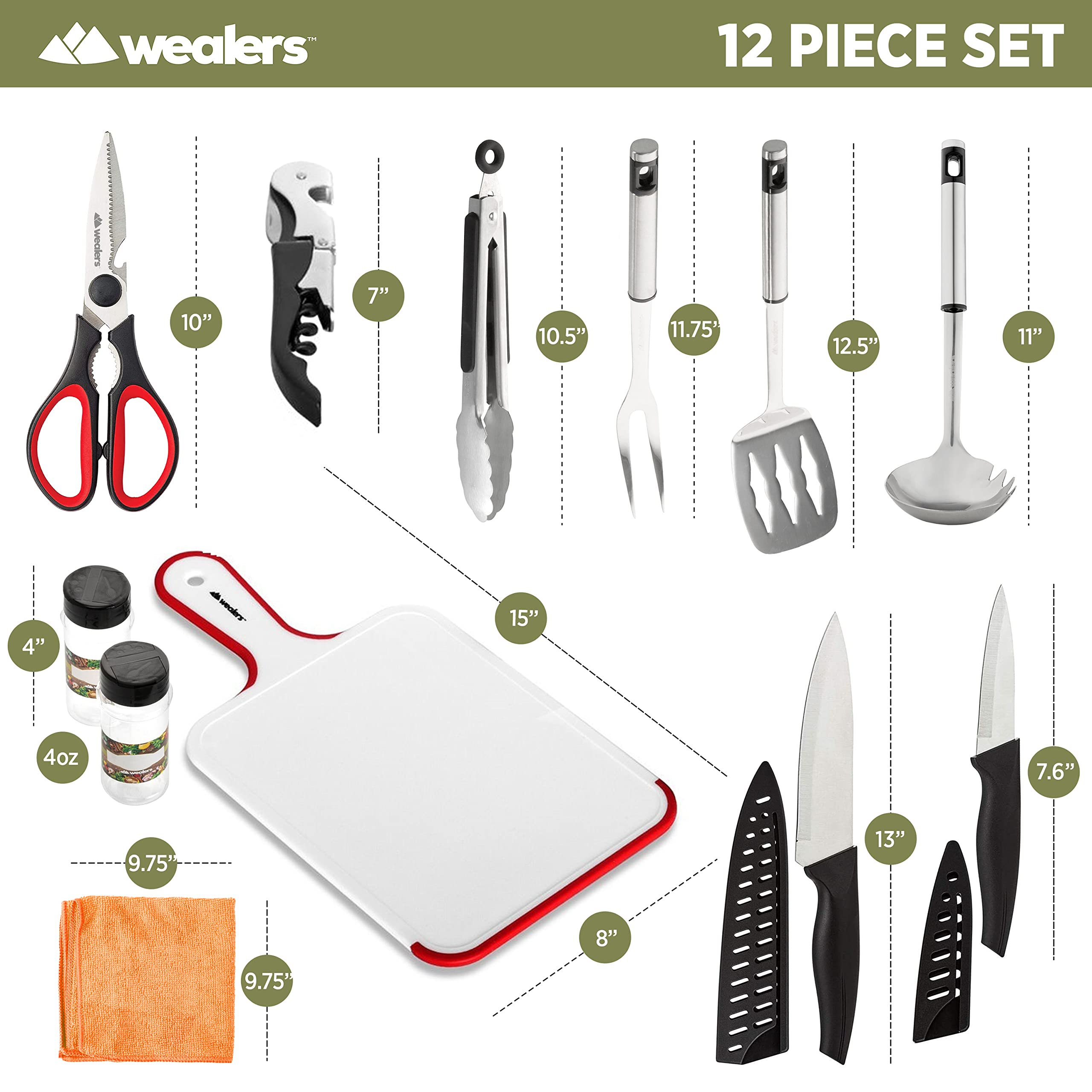 Portable Camping Kitchen Utensil Set - Compact Travel Cookware Organizer with Water-Resistant Case for Backpacking, Hiking, BBQ & Outdoor Cooking | Perfect for Camping Meals, Picnics & Road Trips