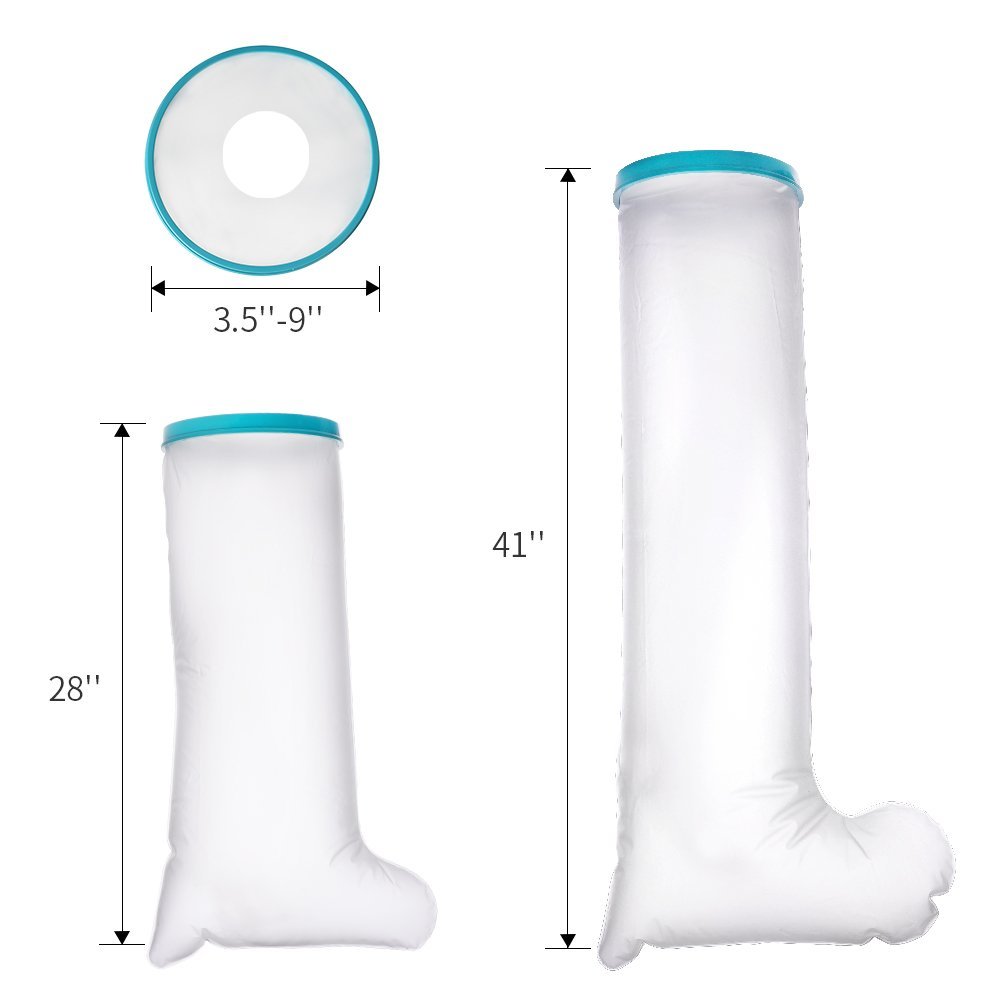 Waterproof Cast Cover for Leg & Foot - 40 Inch Shower Protector Sleeve | Keeps Cast Dry During Bathing | Ideal for Adults with Ankle, Orthopedic Wounds or Bandages | Perfect for Post-Surgery Recovery & Daily Hygiene Care