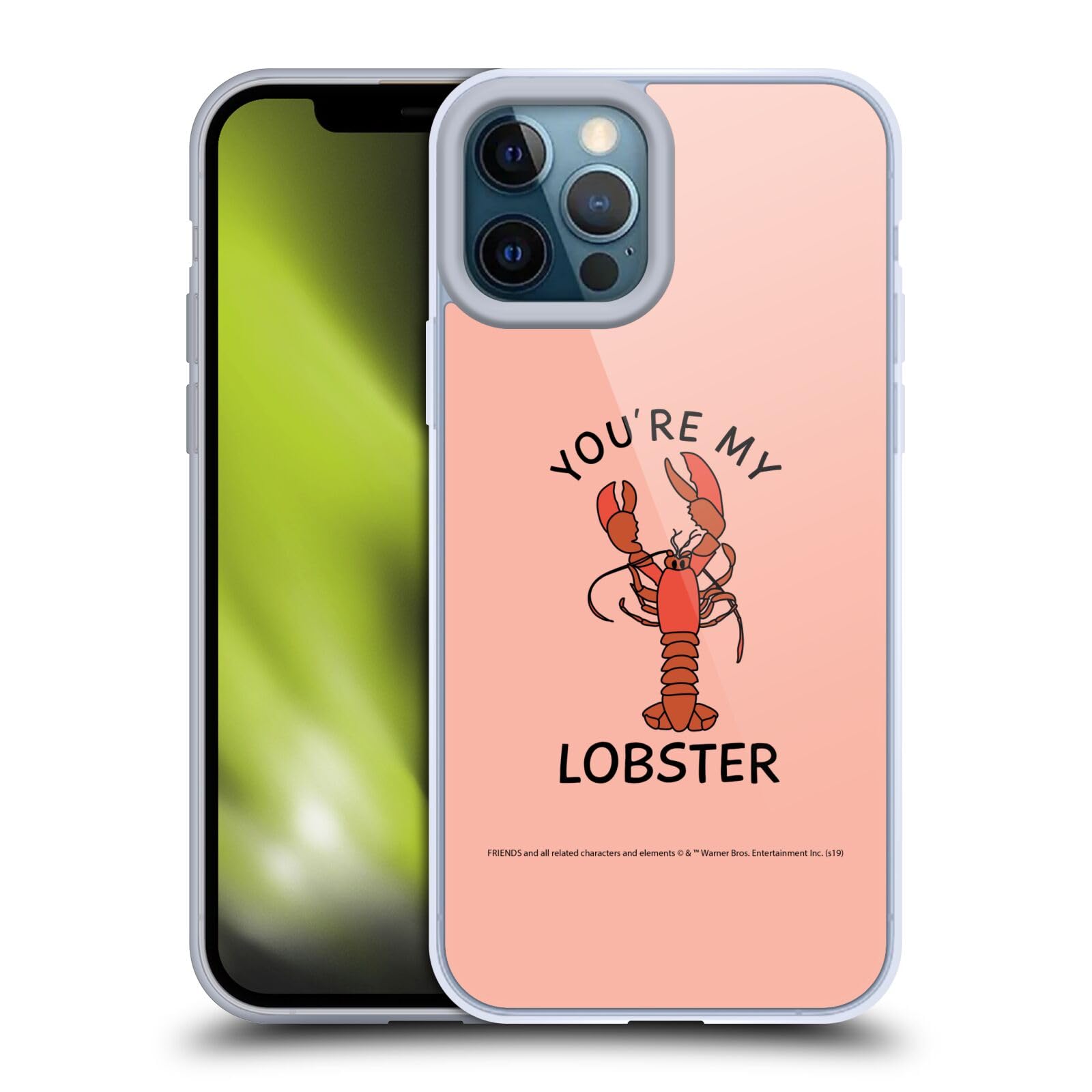 Officially Licensed Friends TV Show Lobster iPhone 12 Pro Max Case - Soft Gel Phone Cover with Iconic Design - Perfect for Fans, Gift Giving & Everyday Protection