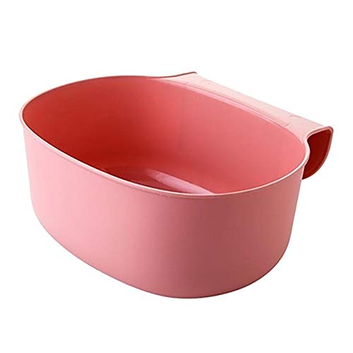 Pink Hanging Trash Can for Kitchen - Plastic Cabinet Door Mounted Waste Bin, Creative Storage Basket for Outdoor & Indoor Use - Perfect for Small Spaces, RVs, and Camping