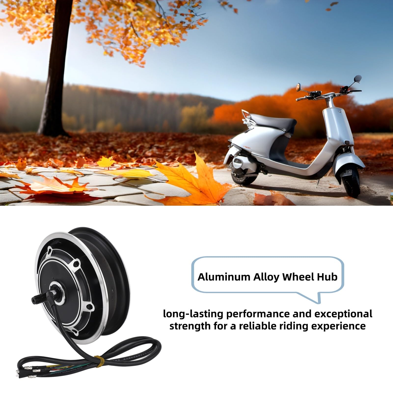 48V 1000W 10 Inch Brushless Hub Motor Kit - Aluminum Alloy Electric Scooter Conversion Kit for E-Bike, Electric Bike & Scooter | Perfect for Commuting, Urban Travel & DIY Electric Vehicle Projects