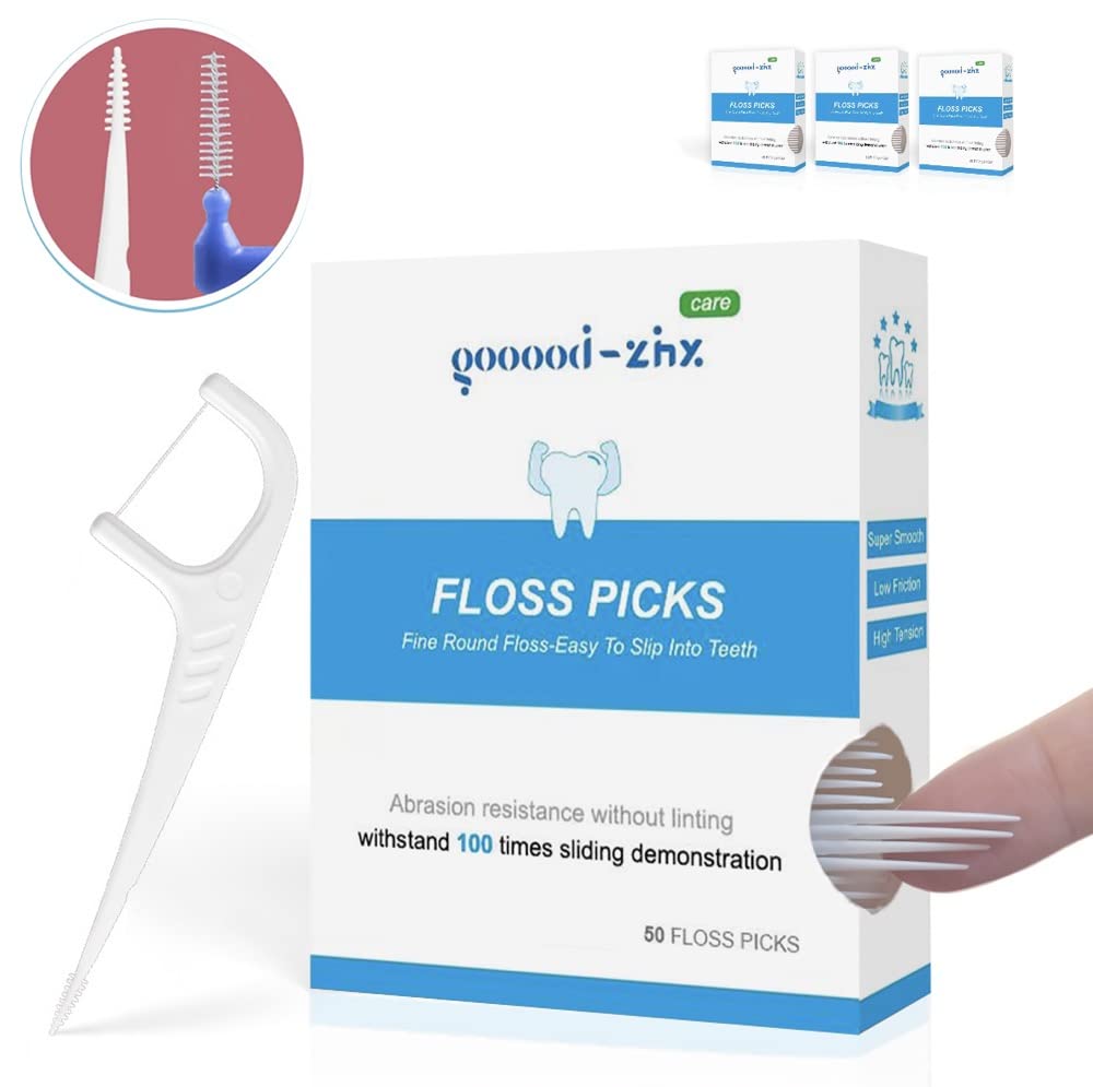 2-in-1 Dental Floss Picks & Interdental Brushes - 0.05mm Ultra-Soft Floss Sticks with Floss Brush Ends - Travel-Friendly Smart Holder Box (150 Count) - Perfect for Home, Office & On-the-Go Oral Care