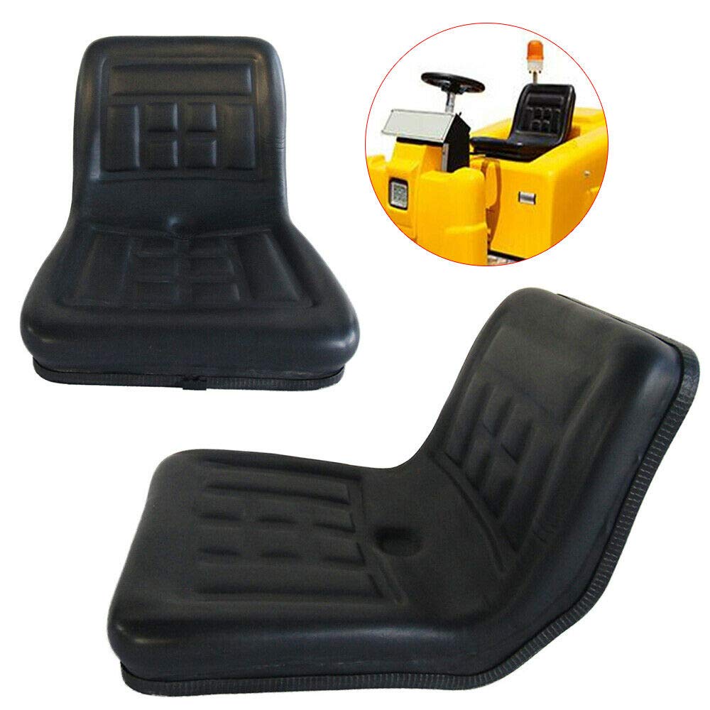 Universal Tractor Seat Replacement with Drain Hole & 5.5'' Sliding Tracks - Compatible with Tractors, Dumpers, Forklifts, Mowers & Diggers - Ideal for Farming, Construction & Landscaping Equipment