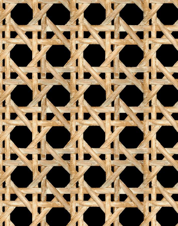 Faux Caning Peel and Stick Wallpaper - Onyx Black Textured Vinyl Wallpaper by Wallshoppe | Perfect for Bedroom, Living Room & Bathroom Accent Walls