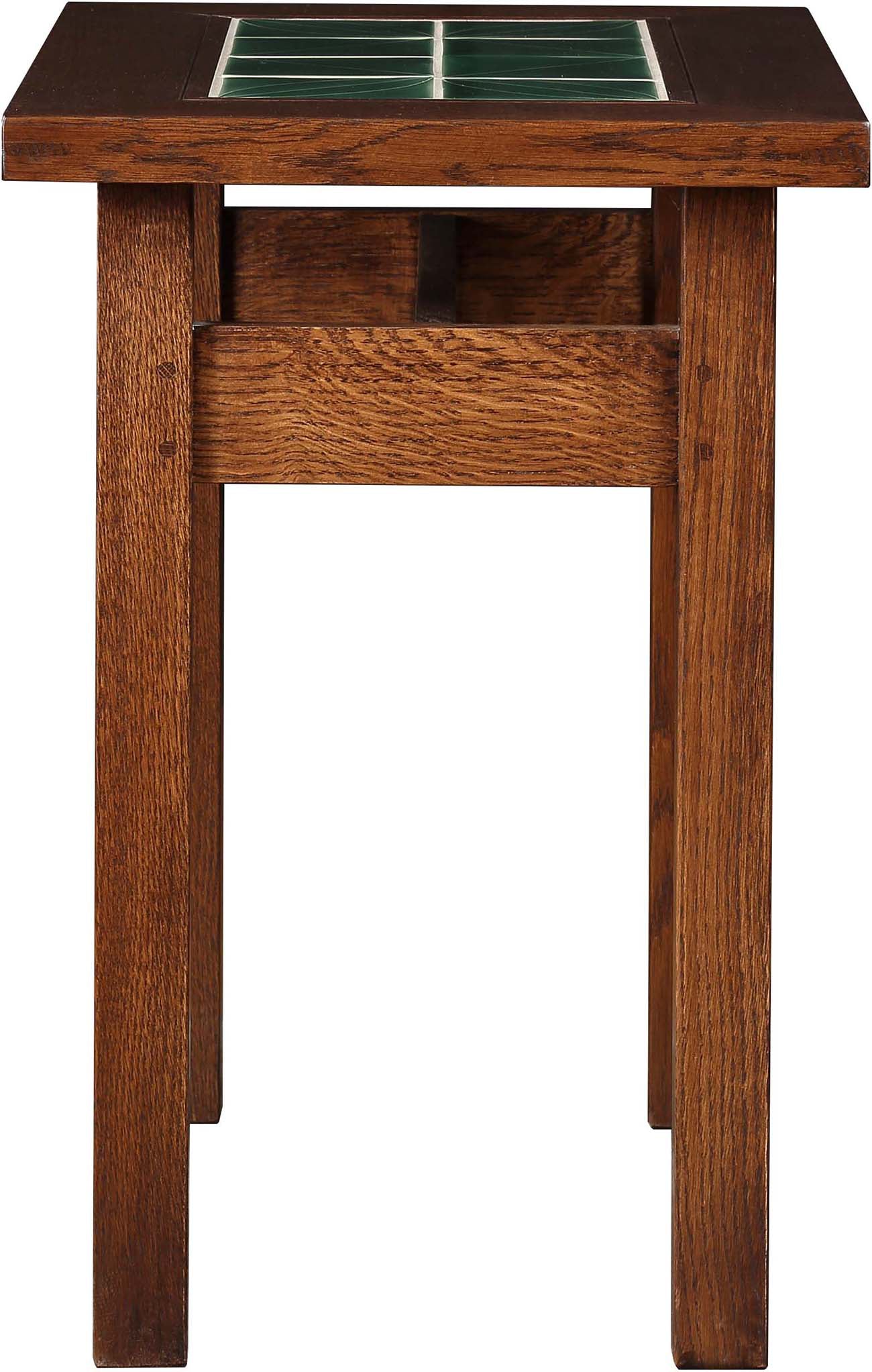 Modern Tile Top Side Table - Small Accent Table for Living Room, Bedroom, or Patio - Perfect for Coffee, Books, and Decor