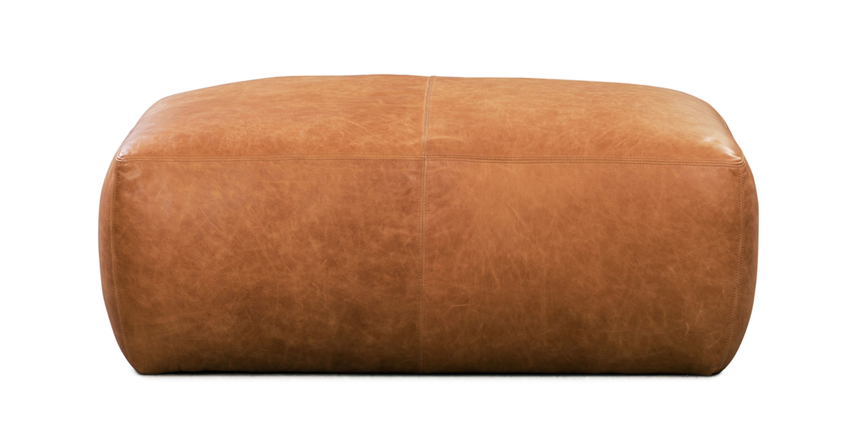 Premium Denver Leather Ottoman - Soft & Durable Footrest, Storage Bench - Perfect for Living Room, Bedroom, Home Decor & Relaxation