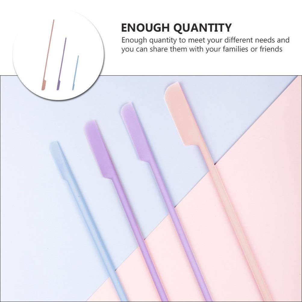 3-Piece Silicone Beauty Spatula Set - Long Handle Bottle Scraper for Lotion, Makeup & Skincare - Reusable Cosmetic Spatula for Jars, Tubes & Bottles - Perfect for Home, Salon & Travel Use