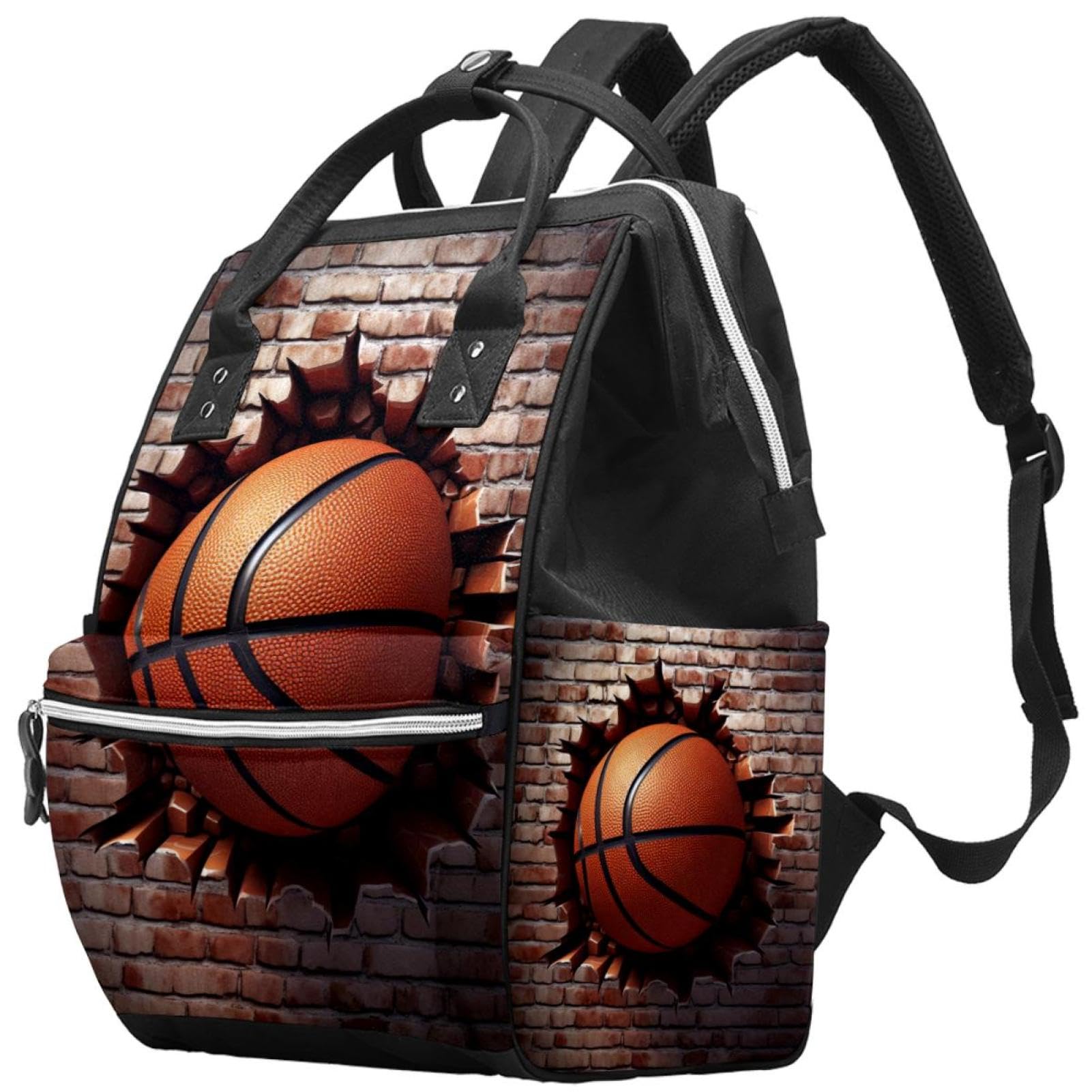 Men's & Women's Travel Backpack - Durable Basketball Wall Texture Design - Perfect for Gym, Work, School & Outdoor Adventures