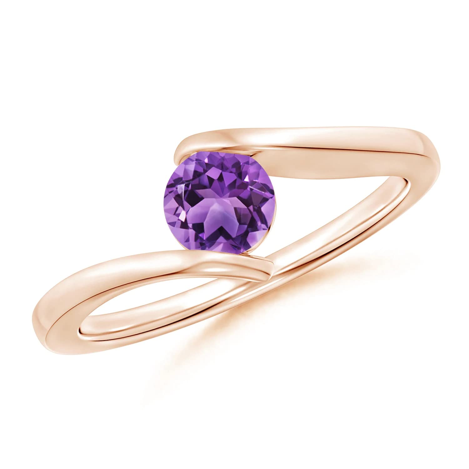 Sterling Silver Amethyst Ring for Women - Valentine's Gift for Her | Stackable & Elegant Jewelry