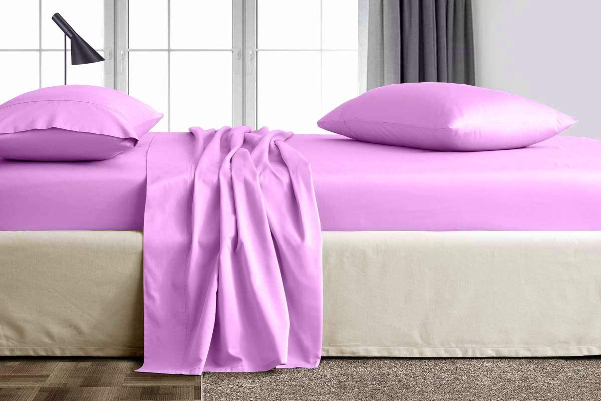 Premium Egyptian Cotton Sheets for Full XL Bed - 100% Breathable Deep Pocket Fitted Sheets, Soft & Hypoallergenic (Pink) - Perfect for Guest Rooms, Dorms & Cozy Bedroom Retreats