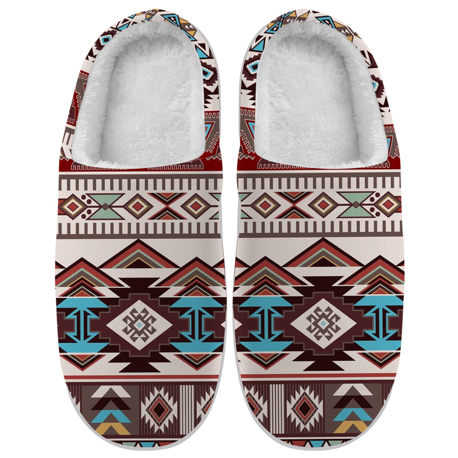 **Ciadoon Aztec Slippers for Women & Men - Memory Foam Fuzzy House Slippers, Slip-On Winter Sandals - Cozy Indoor/Outdoor Shoes for Home, Gifts**    *(Use Cases: Perfect for lounging at home, keeping feet warm in winter, or as a thoughtful holiday gift.)*