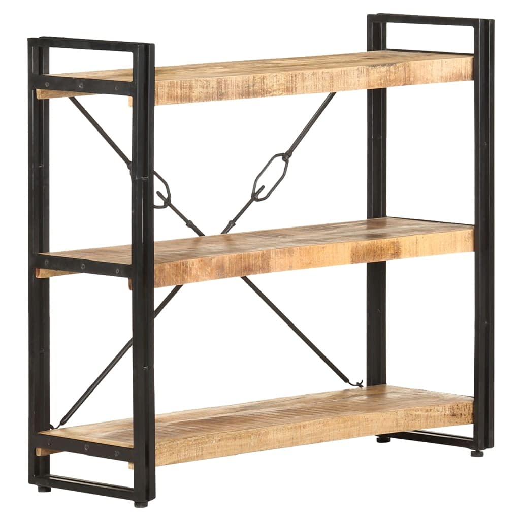 3-Tier Solid Mango Wood Bookcase - 35.4