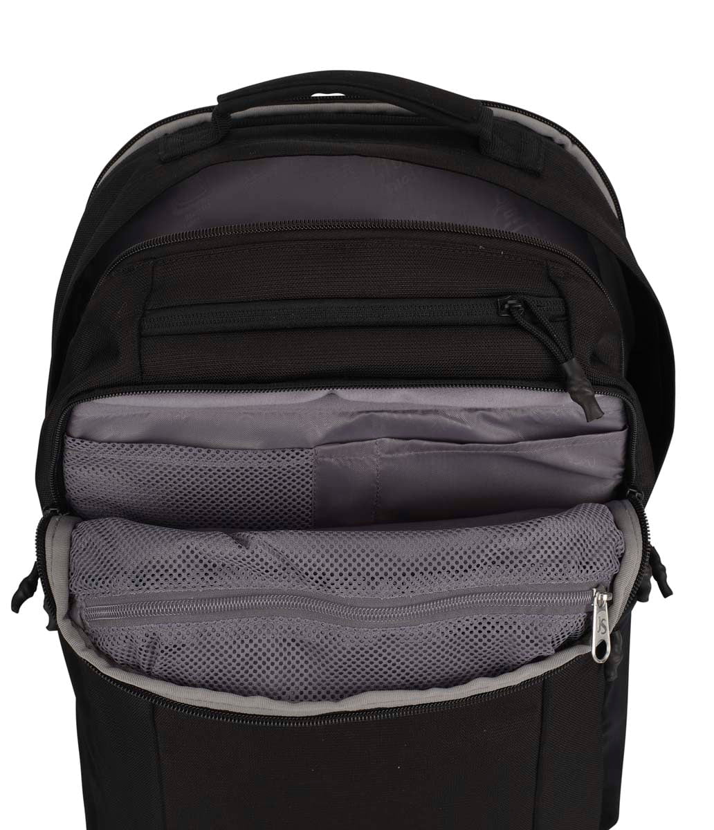 JanSport Landings Backpack - Durable Laptop Backpack for School & Travel, Black - Perfect for Students, Commuters & Outdoor Adventures