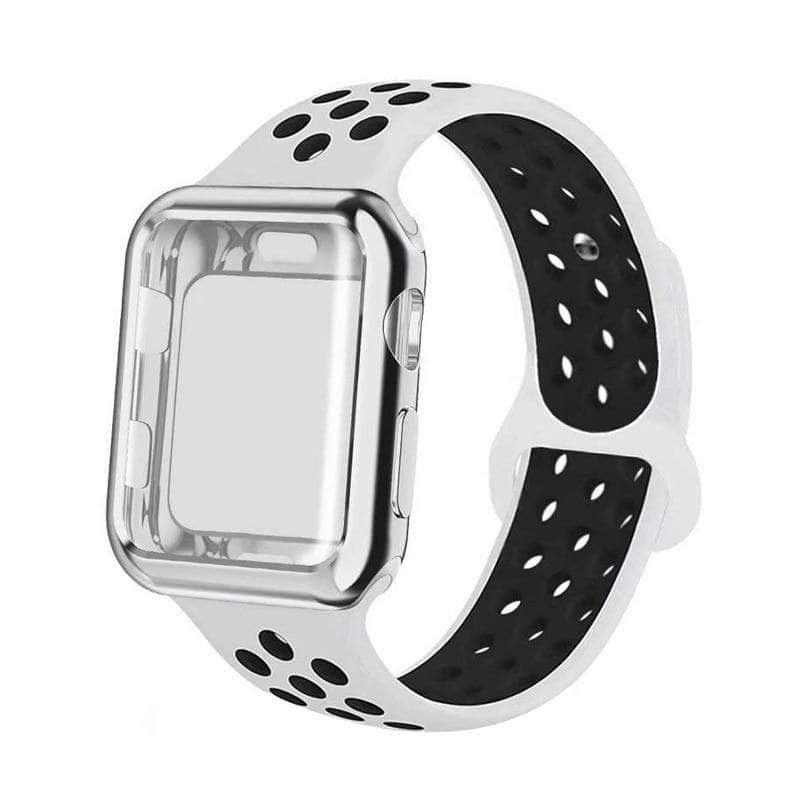 Premium Silicone Protective Case for Apple Watch Series 6/5/4/3/2/1/SE - 44mm 42mm 40mm 38mm - Shockproof & Scratch-Resistant Cover for Workout, Running & Daily Use
