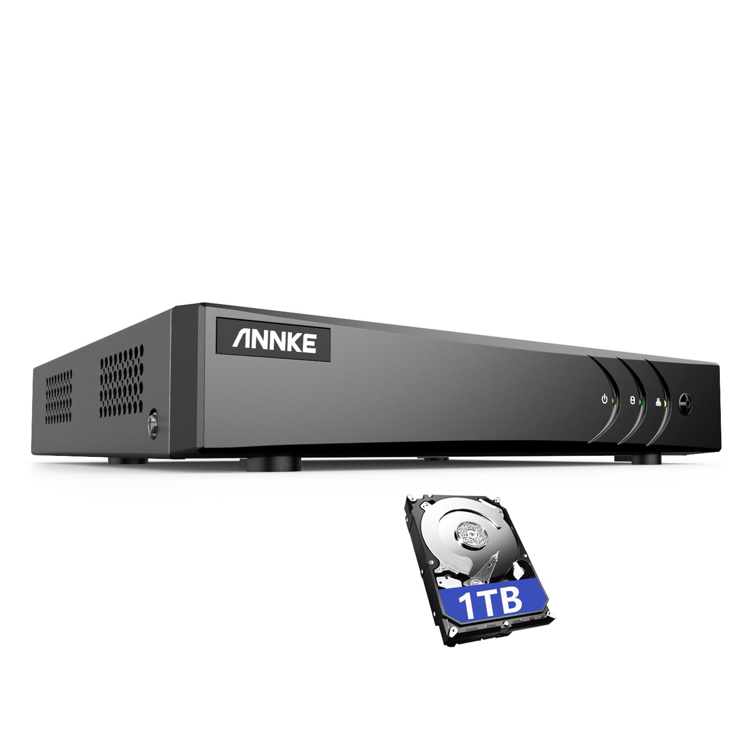 ANNKE 8-Channel 5MP Hybrid Security DVR System with 1TB HDD - H.265+ Surveillance Recorder for Home & Business CCTV - Supports 8 Analog & 2 IP Cameras, 24/7 Recording, Motion Detection - Ideal for Home Security, Office Monitoring & Retail Surveillance