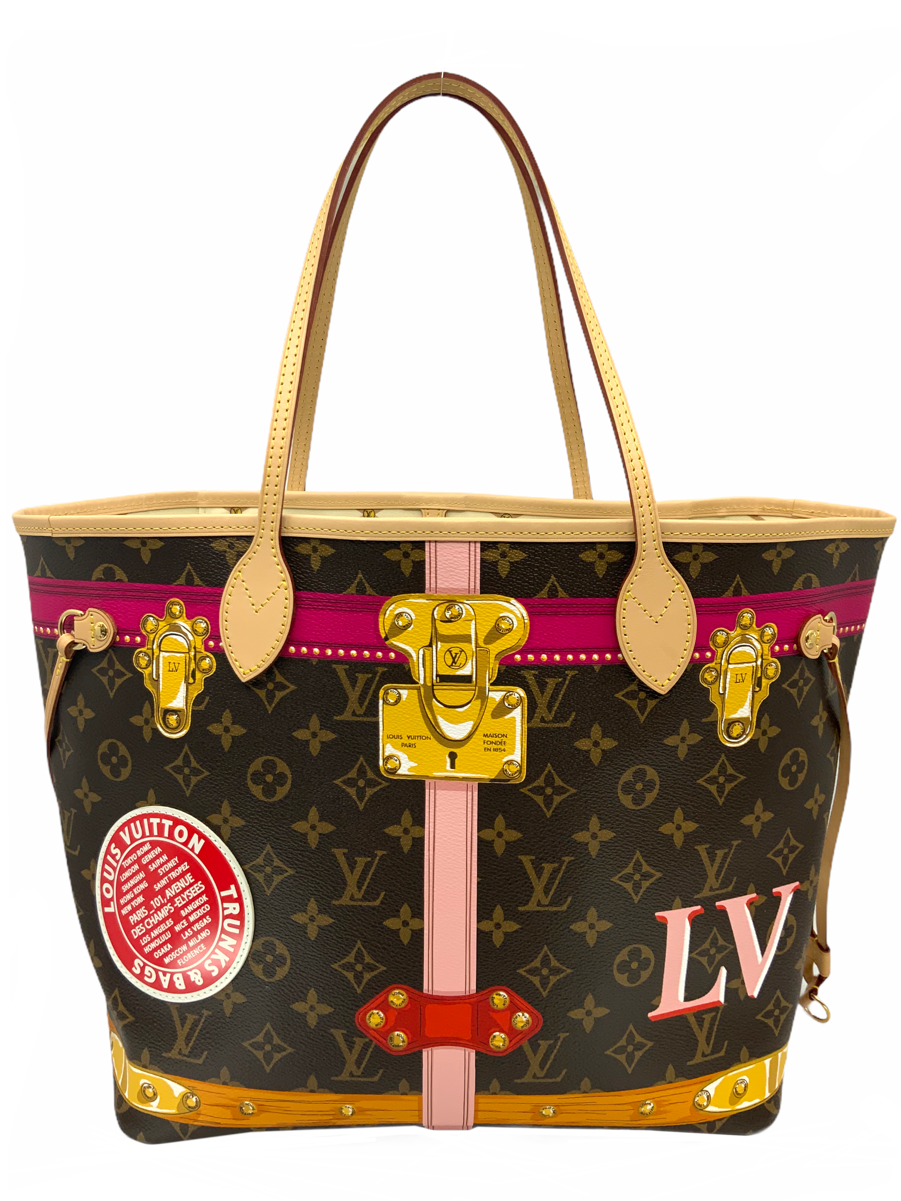 Authentic Louis Vuitton Neo Neverfull MM Tote Bag - Summer Collection 2024 | Luxury Designer Handbag for Women | Perfect for Travel, Work & Everyday Use