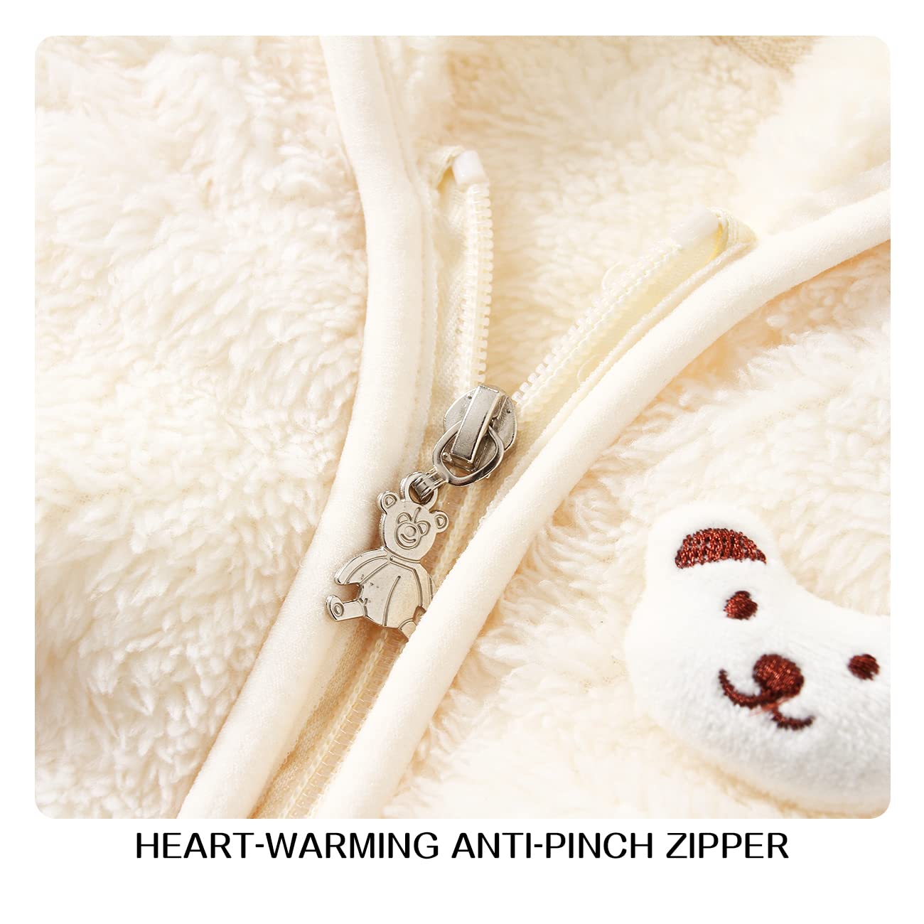 Baby Boys & Girls Fleece Jacket - Winter Warm Cozy Toddler Sweater for Outdoor Play & Daily Wear