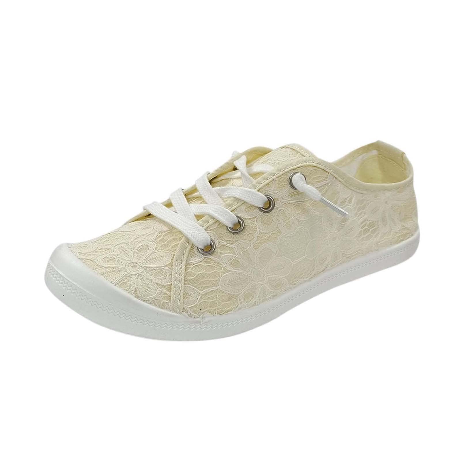 Bamboo Store Women's Casual Sneakers - Soft Loafers for Jeans with Lace & Zipper Design | Perfect for Autumn Outfits, Work & Weekend Wear