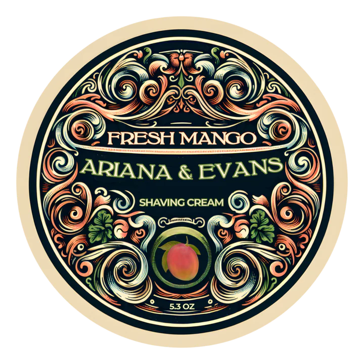Ariana & Evans Fresh Mango Shaving Cream for Men - Natural Moisturizing & Soothing Shave Gel - Perfect for Sensitive Skin & Daily Grooming Routine