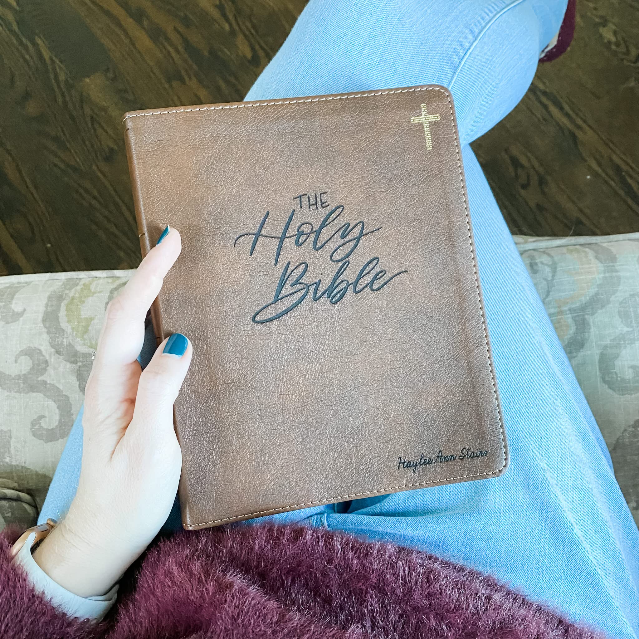 Hand Lettered & Laser Engraved NIV Journaling Bible - Personalized Christian Gift with Custom Name Engraving - Perfect for Bible Study, Prayer Journaling & Faith-Based Gifting