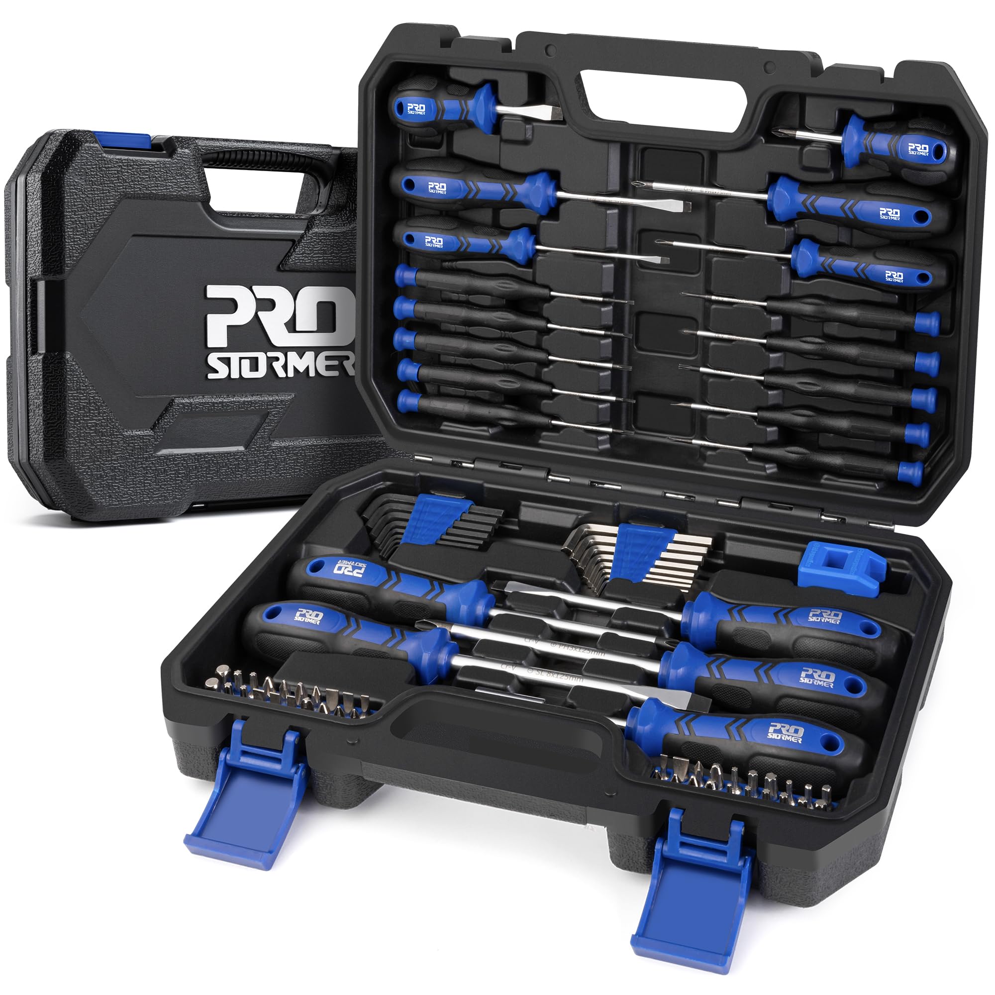 **Prostormer 79-Piece Magnetic Screwdriver Set - Multi-Purpose Slotted/Phillips Screwdriver Kit with Precision Screwdrivers, Allen Wrench Set & Bits for DIY, Electronics, Furniture & Home Repair**