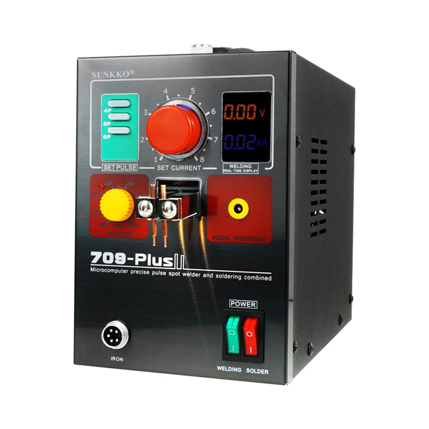 709Plus Portable Battery Spot Welder - High Power Pulse Welding Machine for 18650 & 14500 Lithium Batteries | DIY Battery Pack Building Tool for Home & Professional Use
