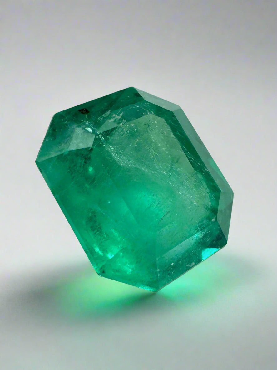 5.75 Carat 11.5x10mm Natural Colombian Emerald - Medium Green with Freckles - Loose Gemstone for Jewelry Making, Engagement Rings & Collector's Items
