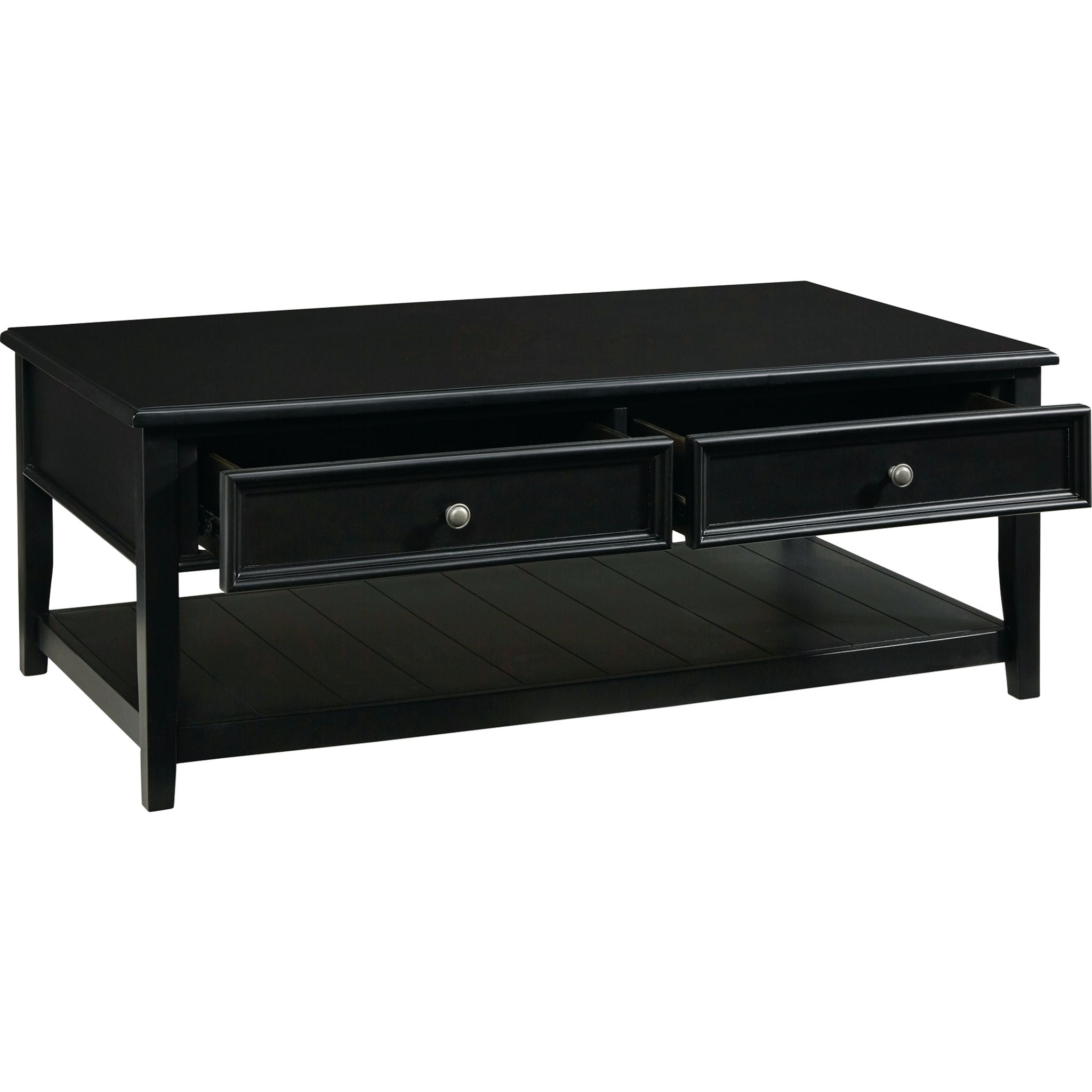 Beckincreek Modern Black Coffee Table - Stylish Living Room Centerpiece for Home Decor