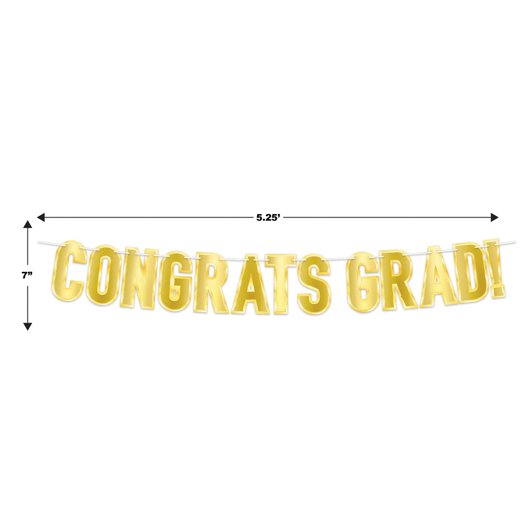 12 Pack Beistle Foil Graduation Streamers - Silver & Gold Congrats Grad Party Decorations - Perfect for Graduation Ceremonies, Parties & Photo Backdrops