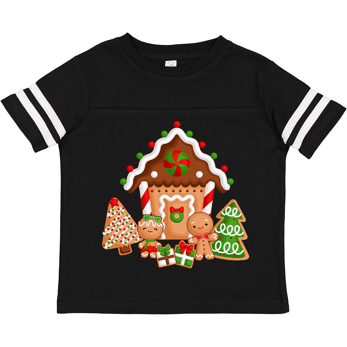 Inktastic Gingerbread House Christmas Toddler T-Shirt - Cute Holiday Outfit for Kids, Festive Toddler Apparel for Christmas Parties & Family Photos