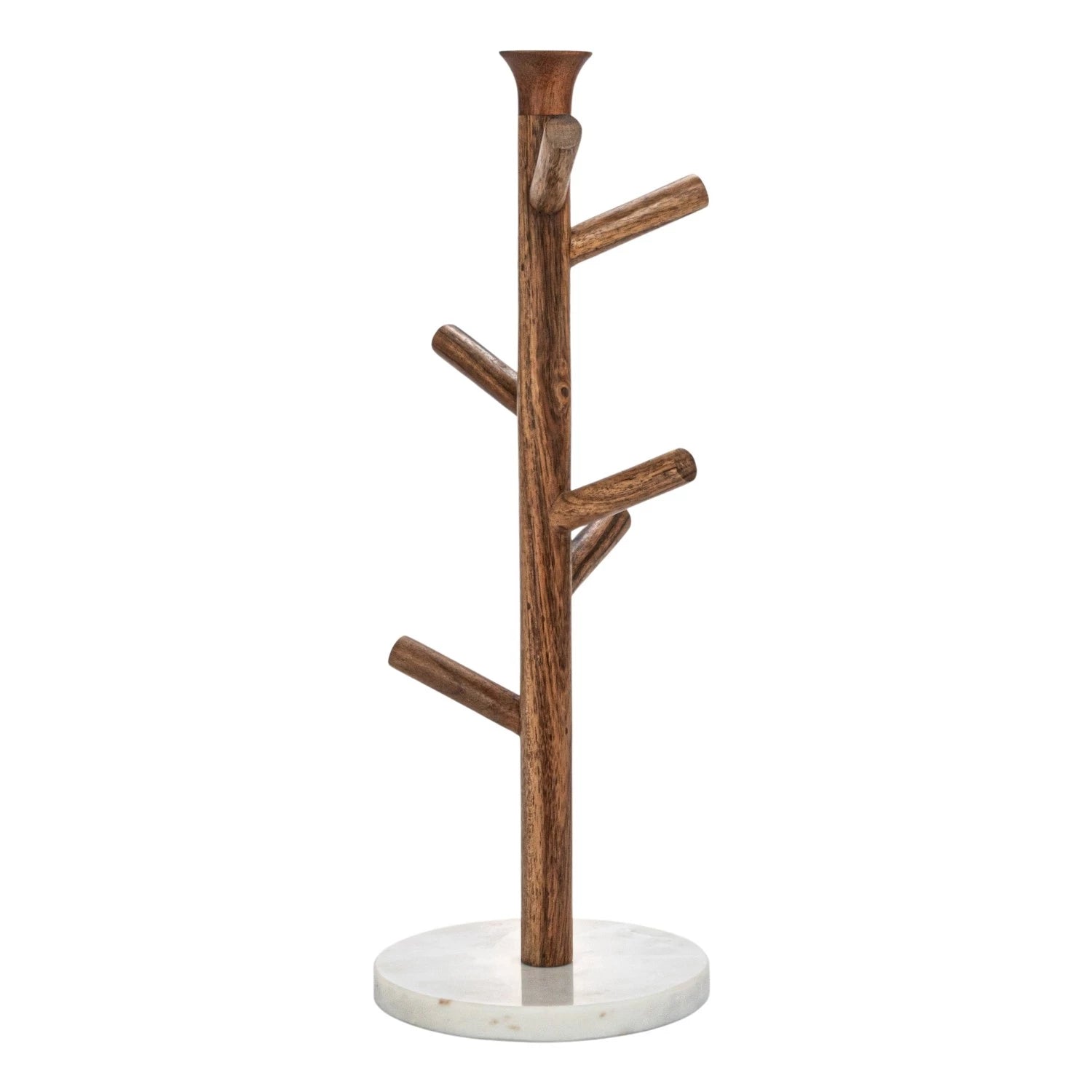 Marble & Mango Wooden Mug Holder - Stylish Kitchen Organizer for Coffee Cups & Tea Mugs - Perfect for Home, Office, or Cafe Use