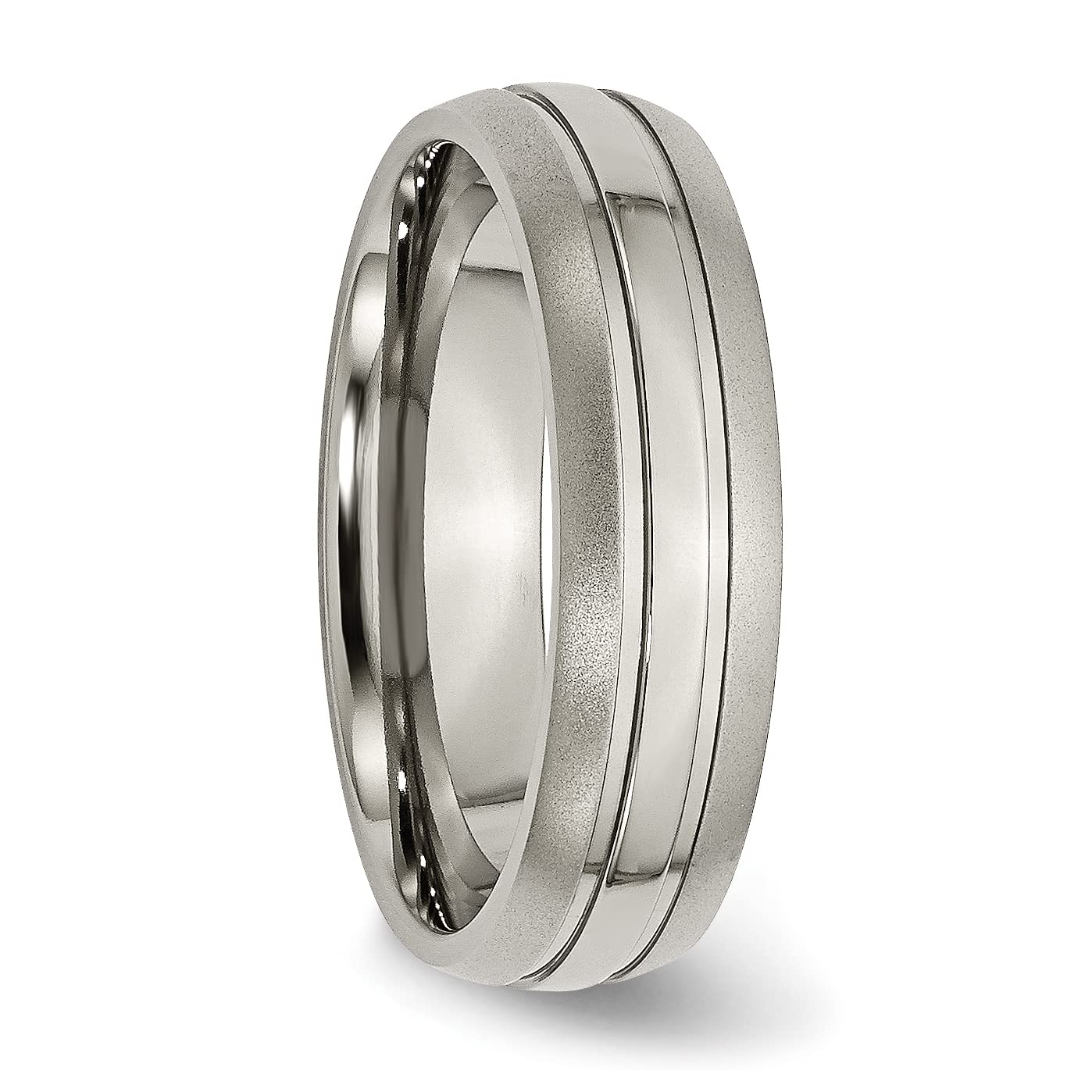 IceCarats 6mm Titanium Wedding Band Ring for Men & Women - Durable, Lightweight & Hypoallergenic - Perfect for Engagement, Anniversary & Everyday Wear