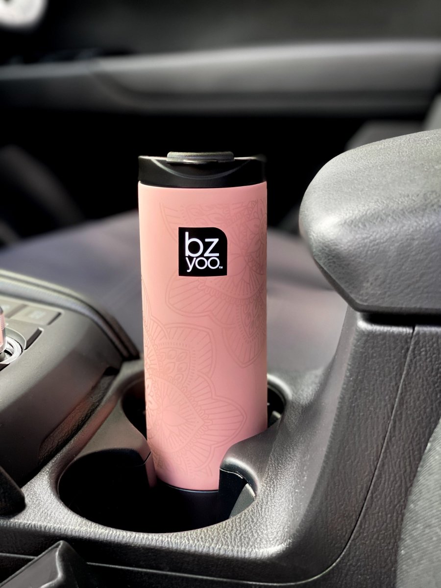 12oz Stainless Steel Vacuum Insulated Tumbler with Double Wall - La La Mandala Pink Design | Hot & Cold Beverage Cup for Coffee, Tea, Smoothies | Perfect for Office, Travel, Camping & Outdoor Activities