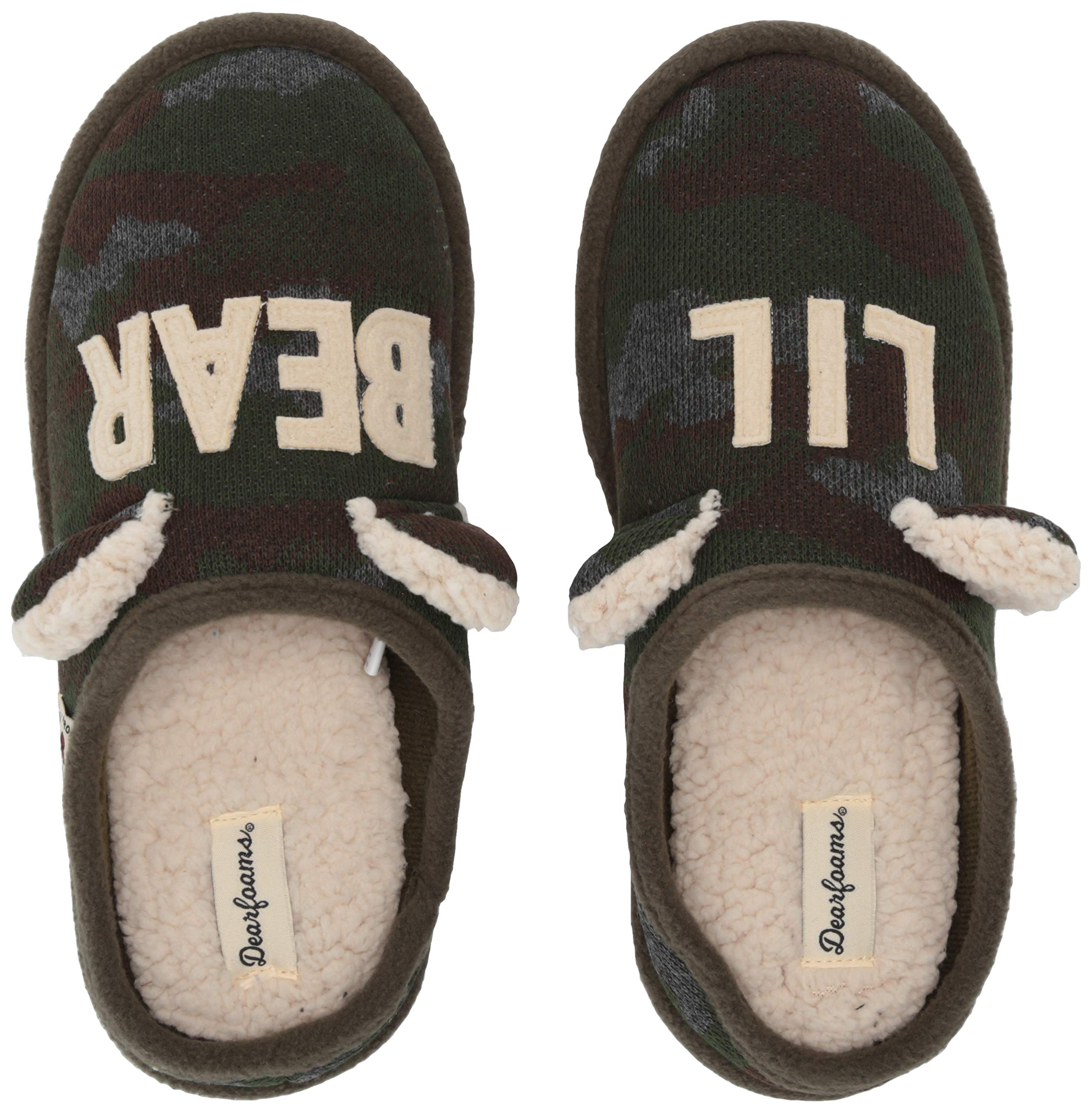Dearfoams Women's Lil Bear Adult Clog Slippers - Cozy House Shoes for Indoor Comfort, Warm Fuzzy Slippers for Women with Memory Foam - Perfect for Home, Office & Relaxation