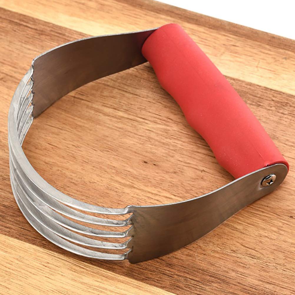 Stainless Steel Dough Mixer - Handheld Pastry Cutter & Flour Blender for Baking with Non-Slip Handle - Perfect for Homemade Bread, Pizza Dough & Pastry Making
