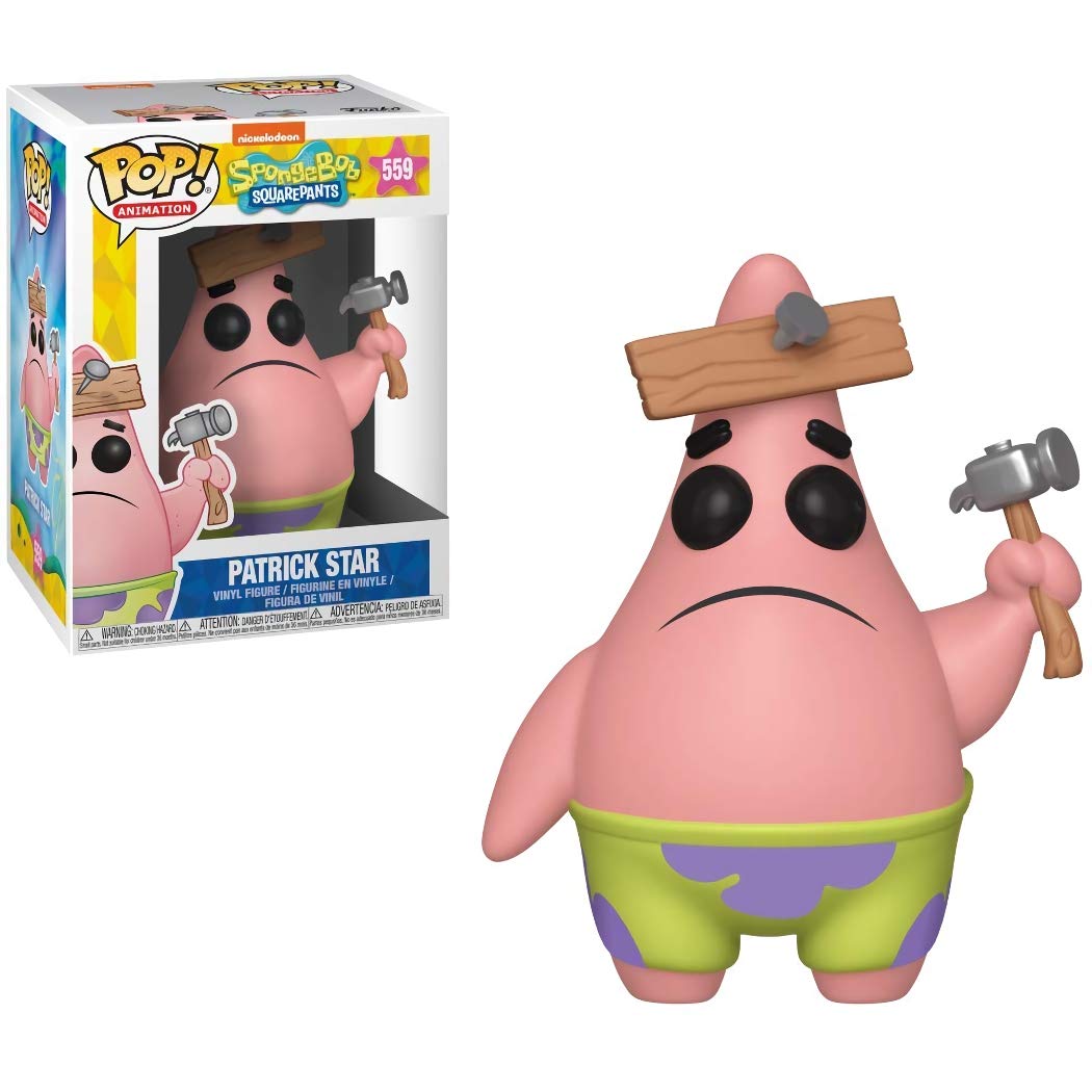Funko POP! Patrick Star Vinyl Figure with Plastic Protector - SpongeBob SquarePants Collectible Toy for Display & Protection - Perfect for Home Decor, Office Desk, or Gift for Animation Fans