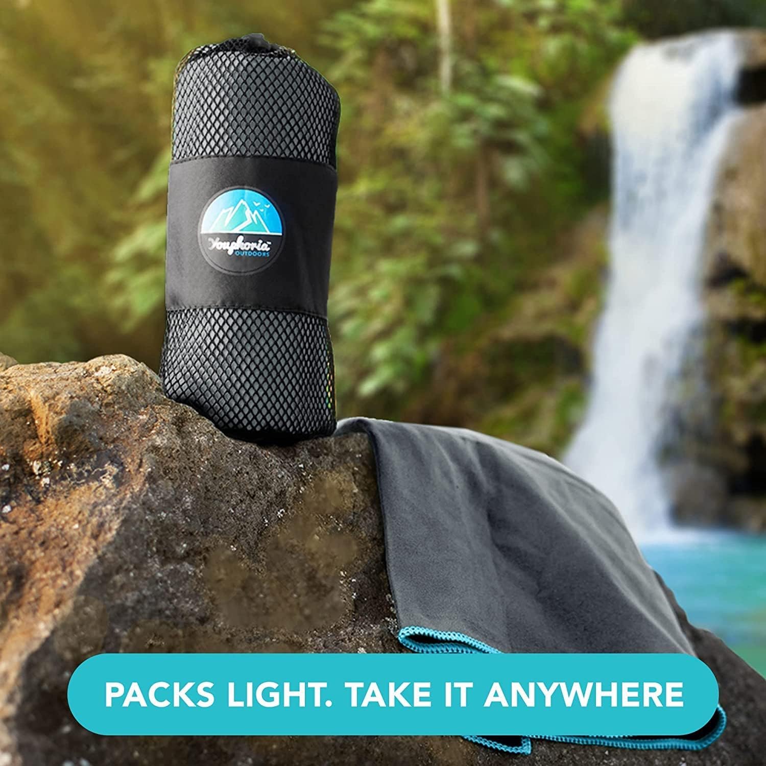 Youphoria Microfiber Travel Towel - Ultra Fast Drying & Lightweight Compact Towel for Camping, Beach, Backpacking, Hiking, Gym & Swimming | Perfect for Travel, Sports & Outdoor Adventures