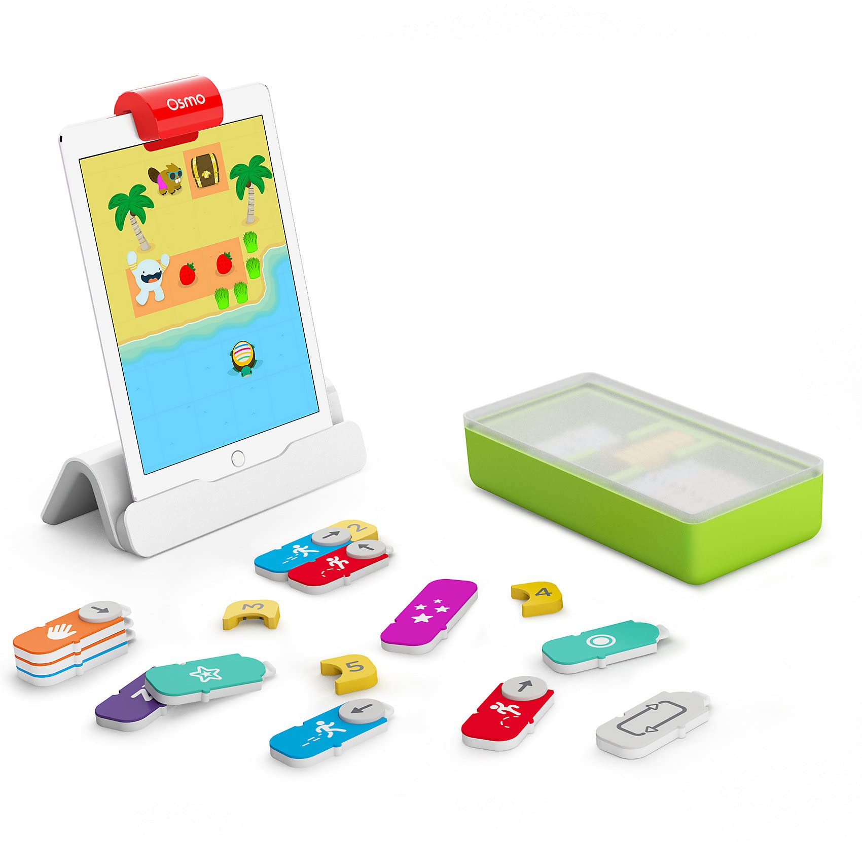 Osmo Coding Starter Kit for iPad - 3 Interactive Learning Games for Kids Ages 5-10+ | Learn Programming Basics, Solve Coding Puzzles | Includes iPad Base | STEM Educational Toy for Home & Classroom Use