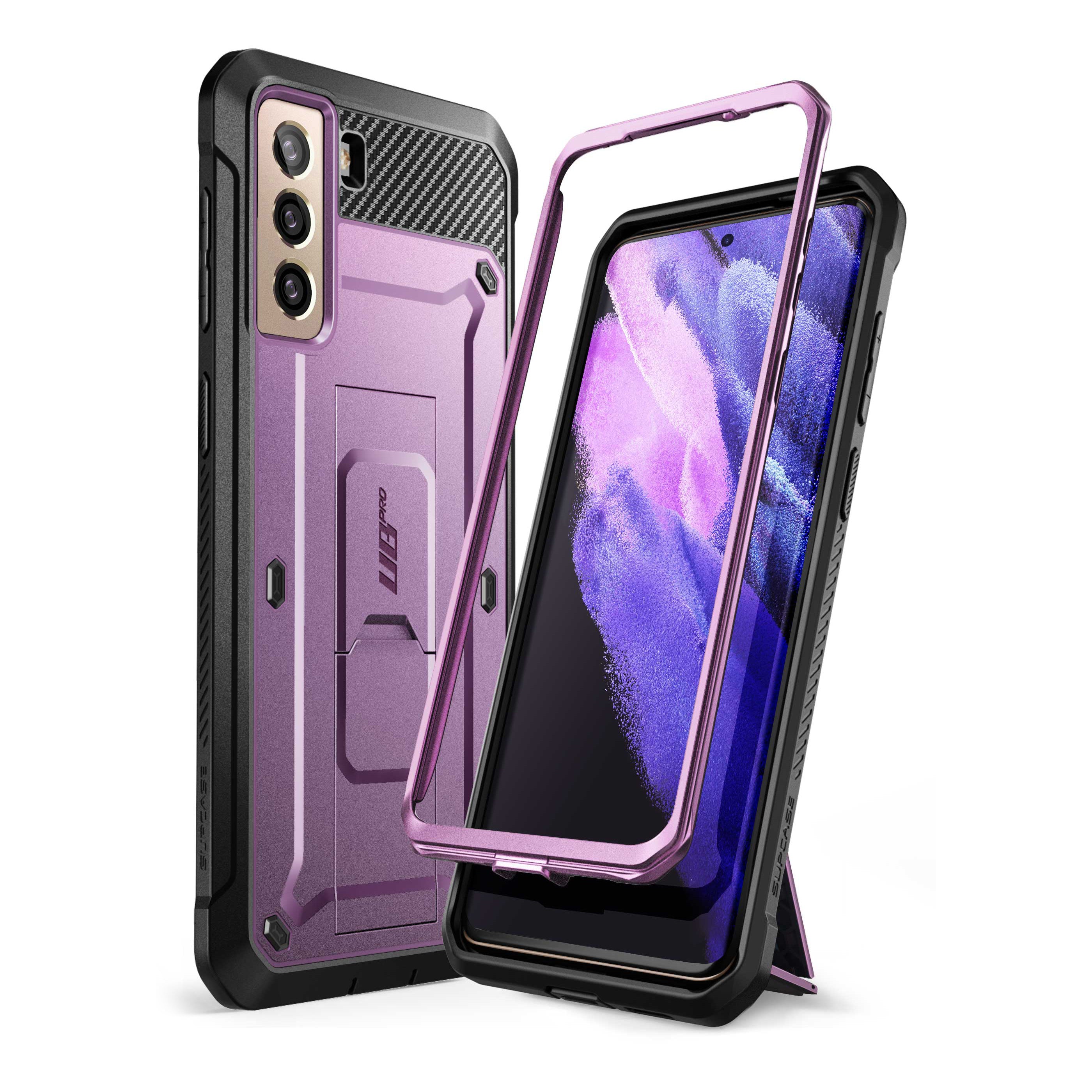 Samsung Galaxy S21 Plus Case - Unicorn Beetle Pro Rugged Protective Cover with Shockproof Design in Metallic Purple | Perfect for Outdoor Adventures, Work & Daily Use