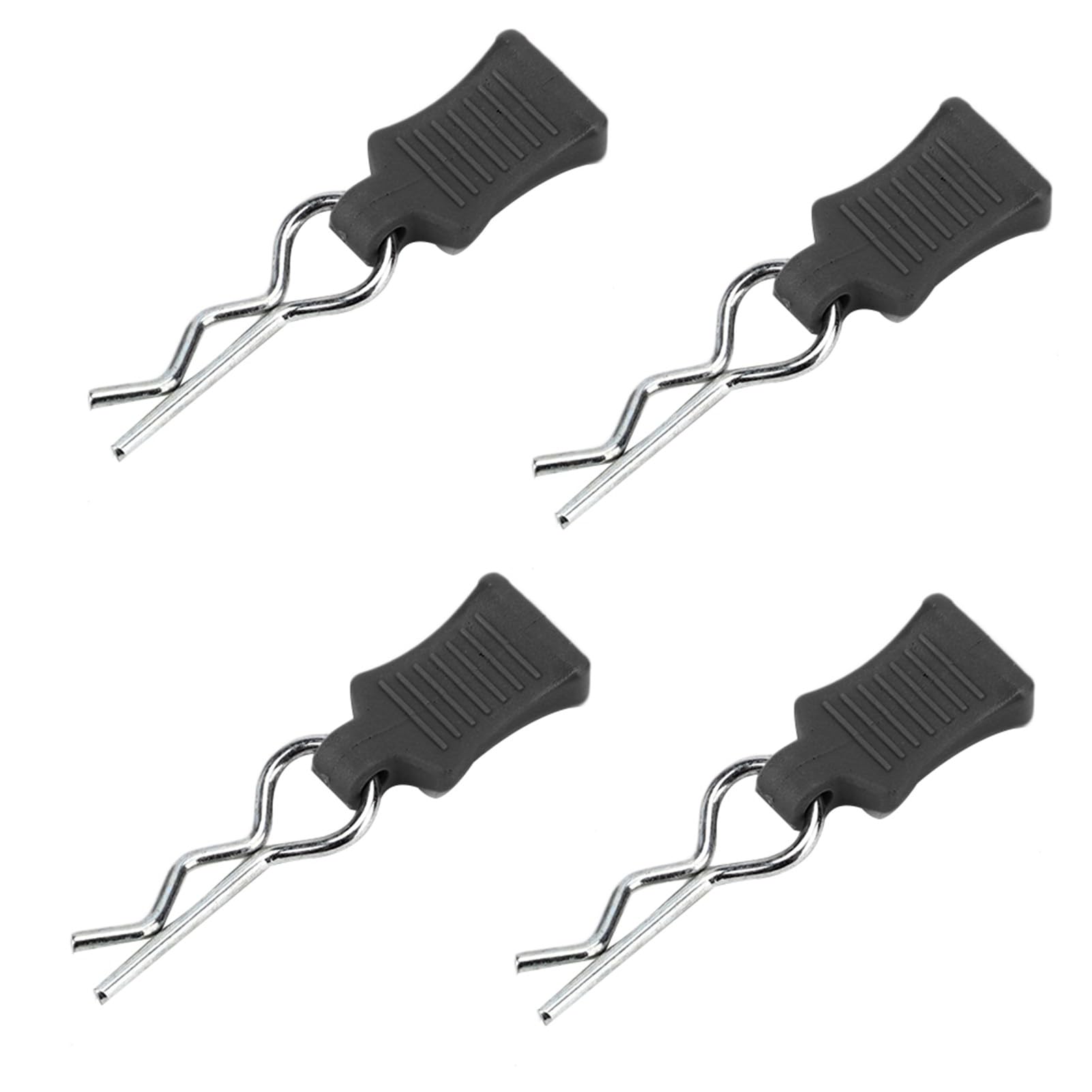 Tbest RC Body Clips Springy R Pins - 1/8 1/10 1/12 Scale RC Car Body Clips with Fixing Bracket Set - Durable Black RC Model Accessories for RC Trucks, Buggies & Crawlers - Perfect for Off-Road Racing & Hobby Maintenance