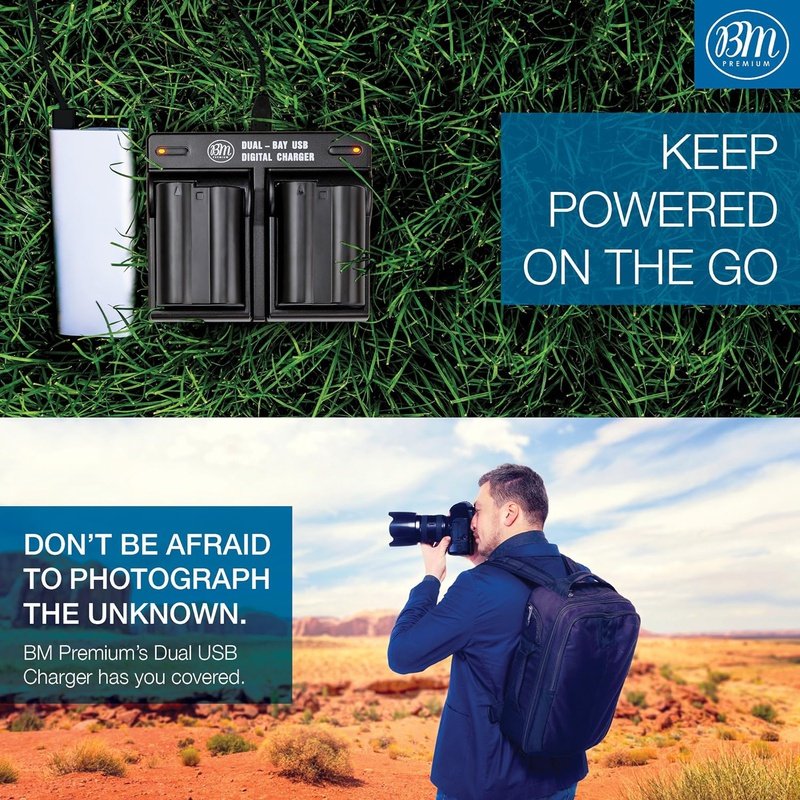 BM Premium 2 Pack NP-W235 Rechargeable Batteries with Dual USB Charger - Compatible with Fujifilm X-T4, X-T3, X-T30, X-S10, X-Pro3 Cameras - Perfect for Travel Photography & Vlogging