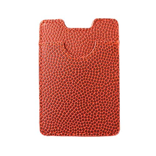 Premium Leather Basketball Design Card Wallet Phone Case - Slim RFID Blocking Holder for Credit Cards & Cash - Perfect for Sports Fans, Travel & Everyday Use