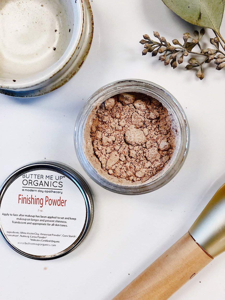 Organic Finishing Powder & Setting Powder by Butter Me Up Organics - Vegan, Cruelty-Free Makeup for Flawless Matte Finish | Perfect for Daily Wear, Photography & Special Occasions