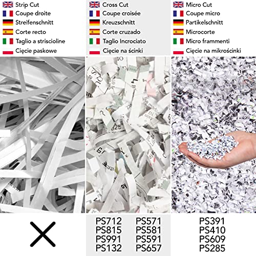 Duronic PS285 Mini Cross Cut Paper Shredder - 3 Sheet Capacity Home & Office Document Shredder for Enhanced Privacy & Security | Perfect for Personal Files, Credit Cards & Confidential Documents