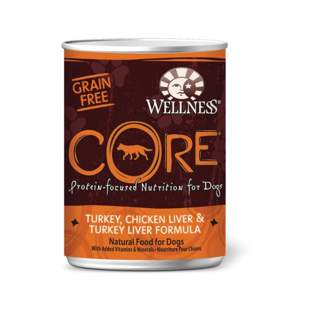 Premium CORE Pate Turkey, Chicken Liver & Turkey Liver Adult Dog Food - Grain-Free, High-Protein Wet Food for Dogs - Perfect for Mealtime, Training Treats & Senior Dogs