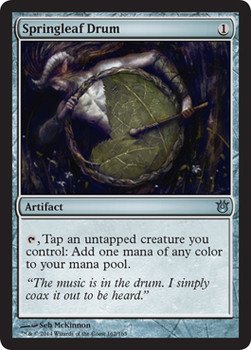 Magic The Gathering Springleaf Drum (162/165) - Born of The Gods Foil MTG Card - Perfect for Commander Decks & TCG Collections