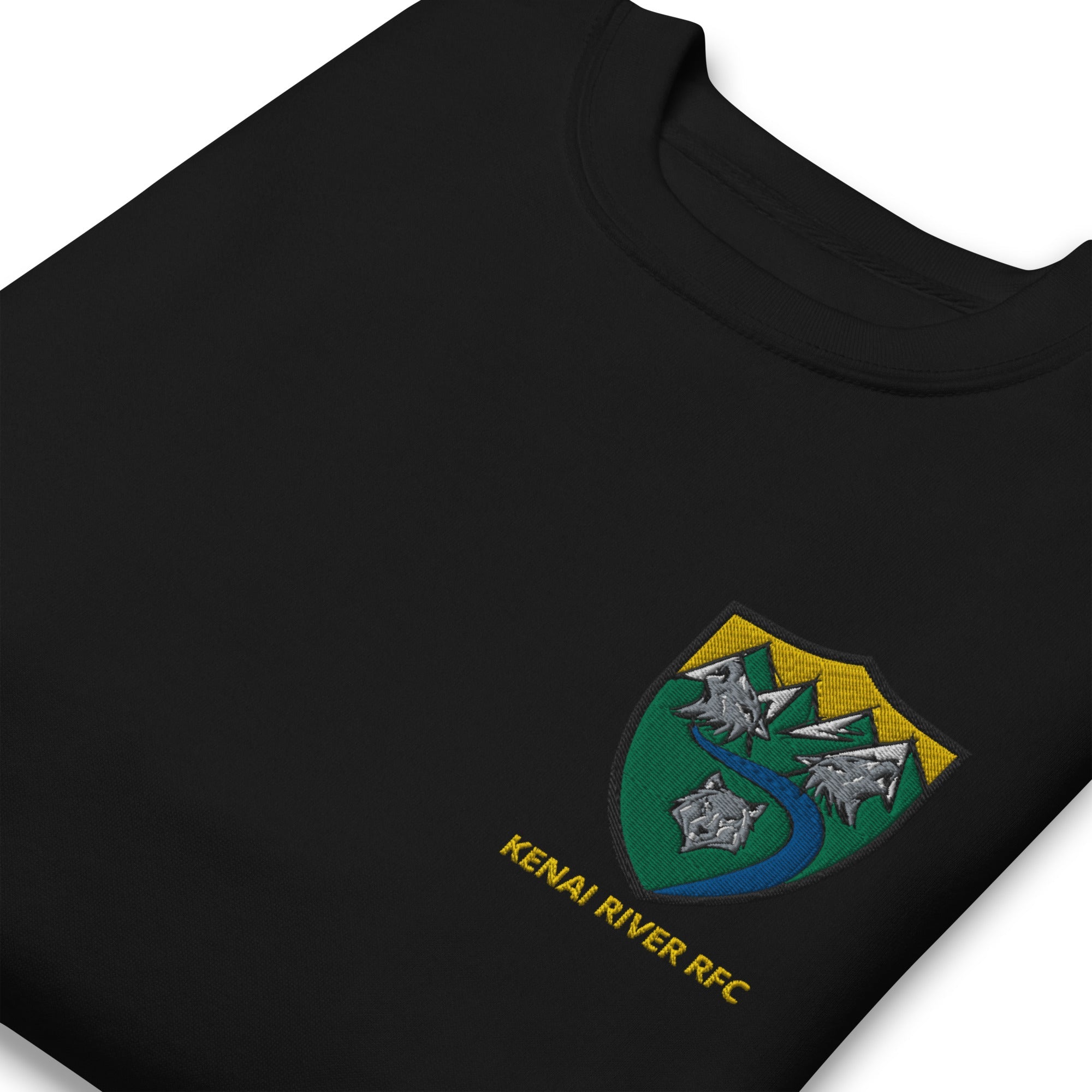 Kenai River RFC Embroidered Crewneck Sweatshirt - Comfortable Cotton Pullover for Men & Women - Perfect for Fishing, Outdoor Adventures & Casual Wear