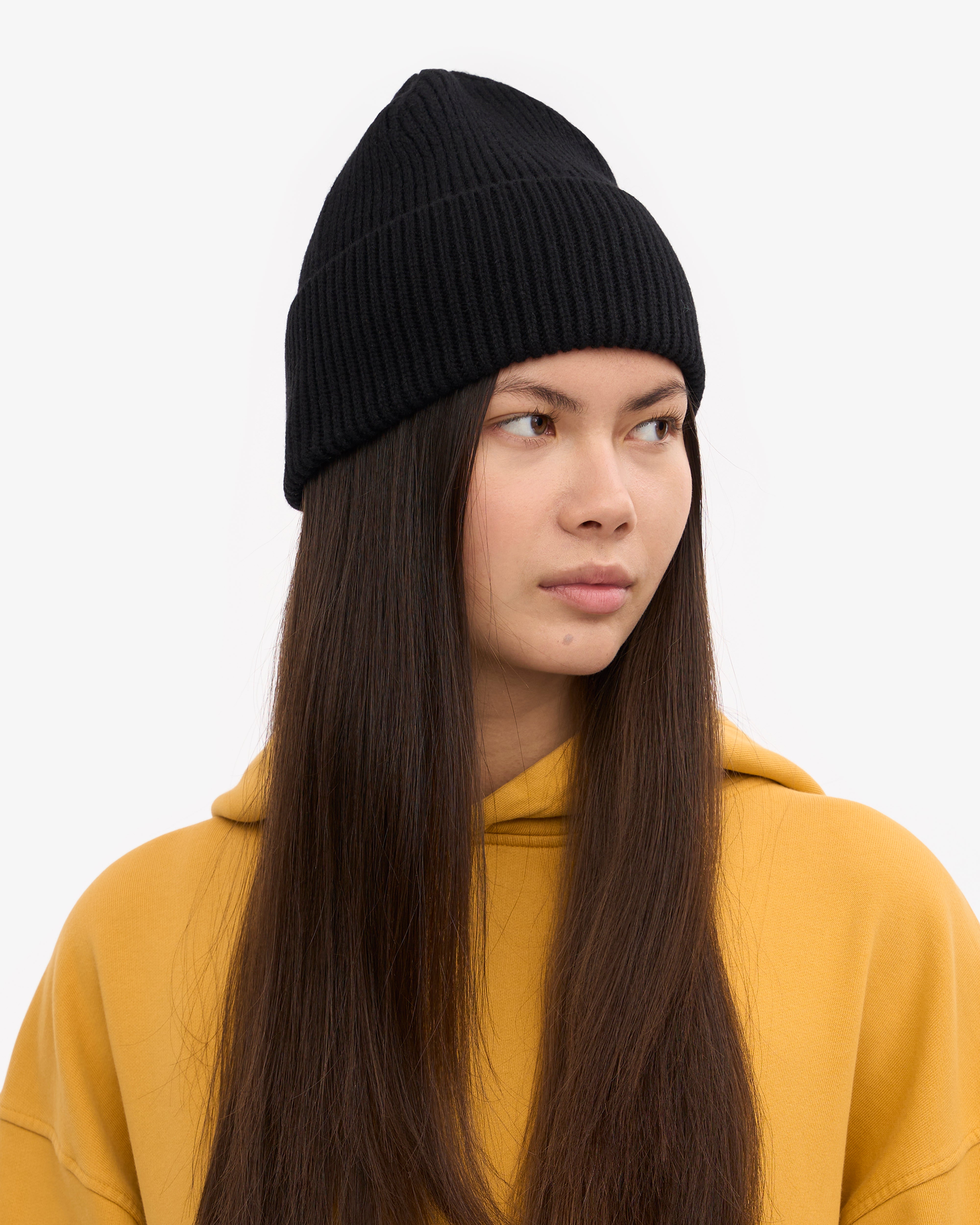 Premium Merino Wool Beanie for Men & Women - Ultra Soft Winter Hat, Deep Black - Perfect for Skiing, Hiking & Cold Weather Outdoor Activities